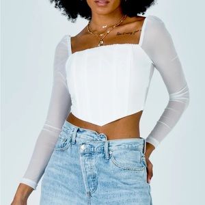 Princess Polly Corset Long Sleeve Top